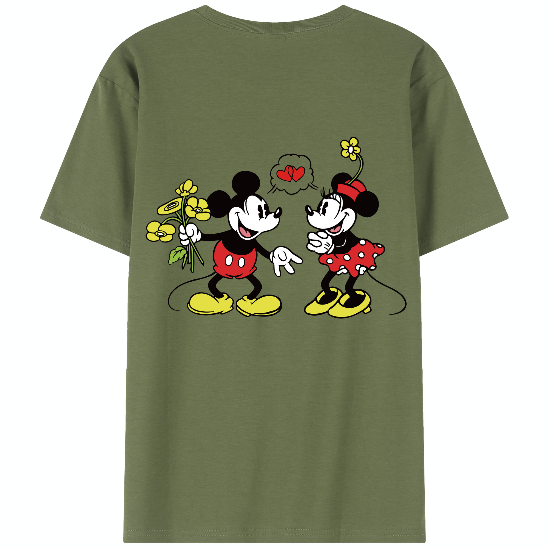 （画像用） ミッキーマウス Mickey Mouse 綿100％半袖Tシャツ（背面プリント）